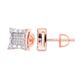 Square Baguette Moissanite Stud Earrings